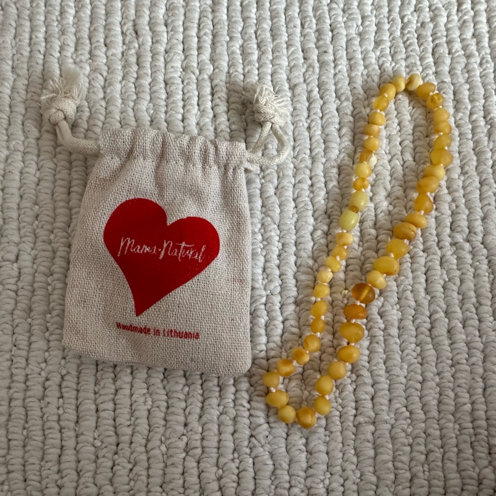 Amber teething necklace